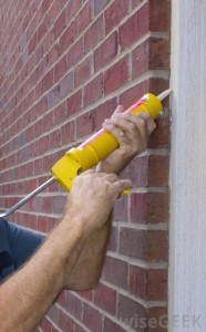 Applying Silicone Sealant to a Wall